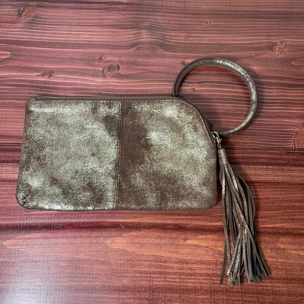 Womens Hobo International Sable Wristlet in Plum Graphite EUC! - Picture 6 of 7